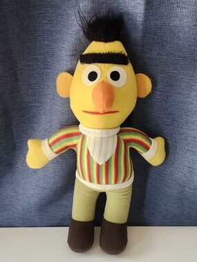 Vintage 1970s Knickerbocker Sesame Street Bert Plush Doll 12" Made in Taiwan